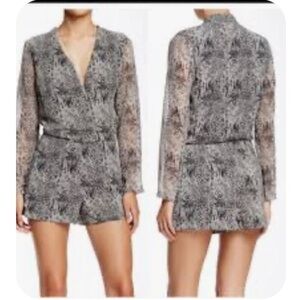 NWT W118 By Walter Baker Margot Romper Faux Wrap